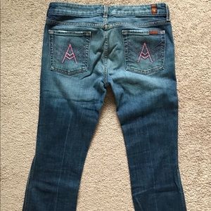 Pink A-pocket 7 for all mankind jeans